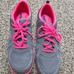 Skechers Size 10 Air Cooled Memory Foam SN#12761 Gray/Pink